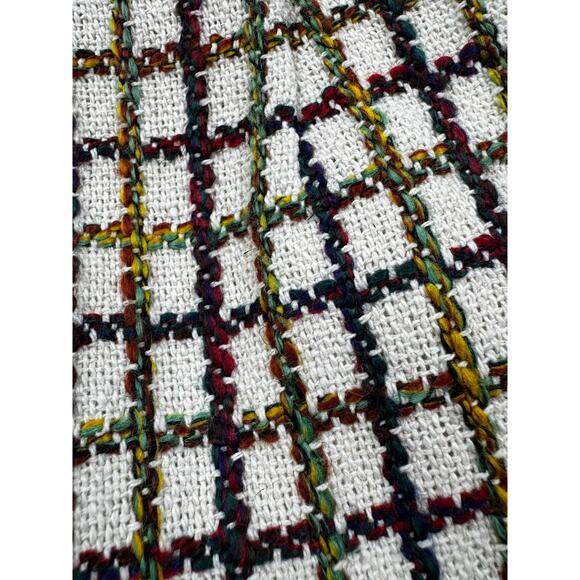 Lucca Tweed Fringe Plaid Classy Preppy Kick Flare Pants Women's Size XS - Picture 10 of 10